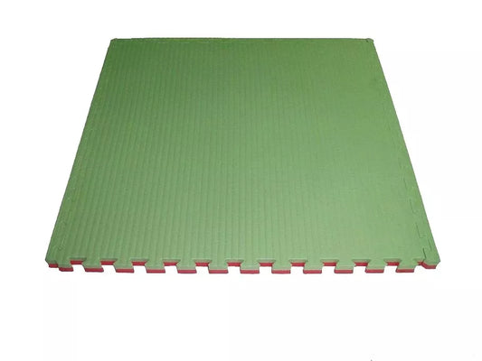 JUDO PUZZELMAT 100X100X4CM - ROOD/GROEN