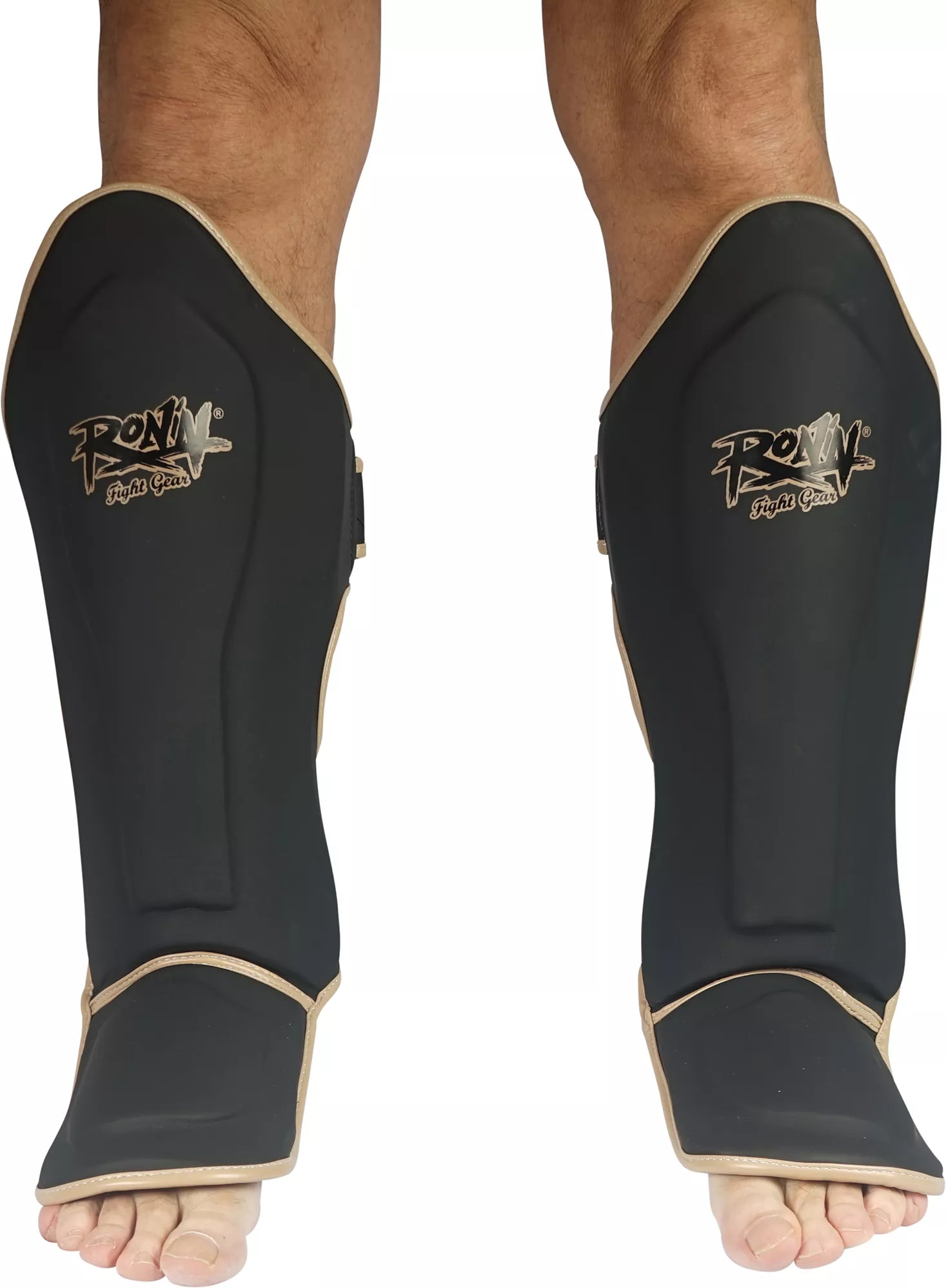 RONIN KICKBOKS SCHEENBESCHERMERS PROTECT ZWART/BEIGE