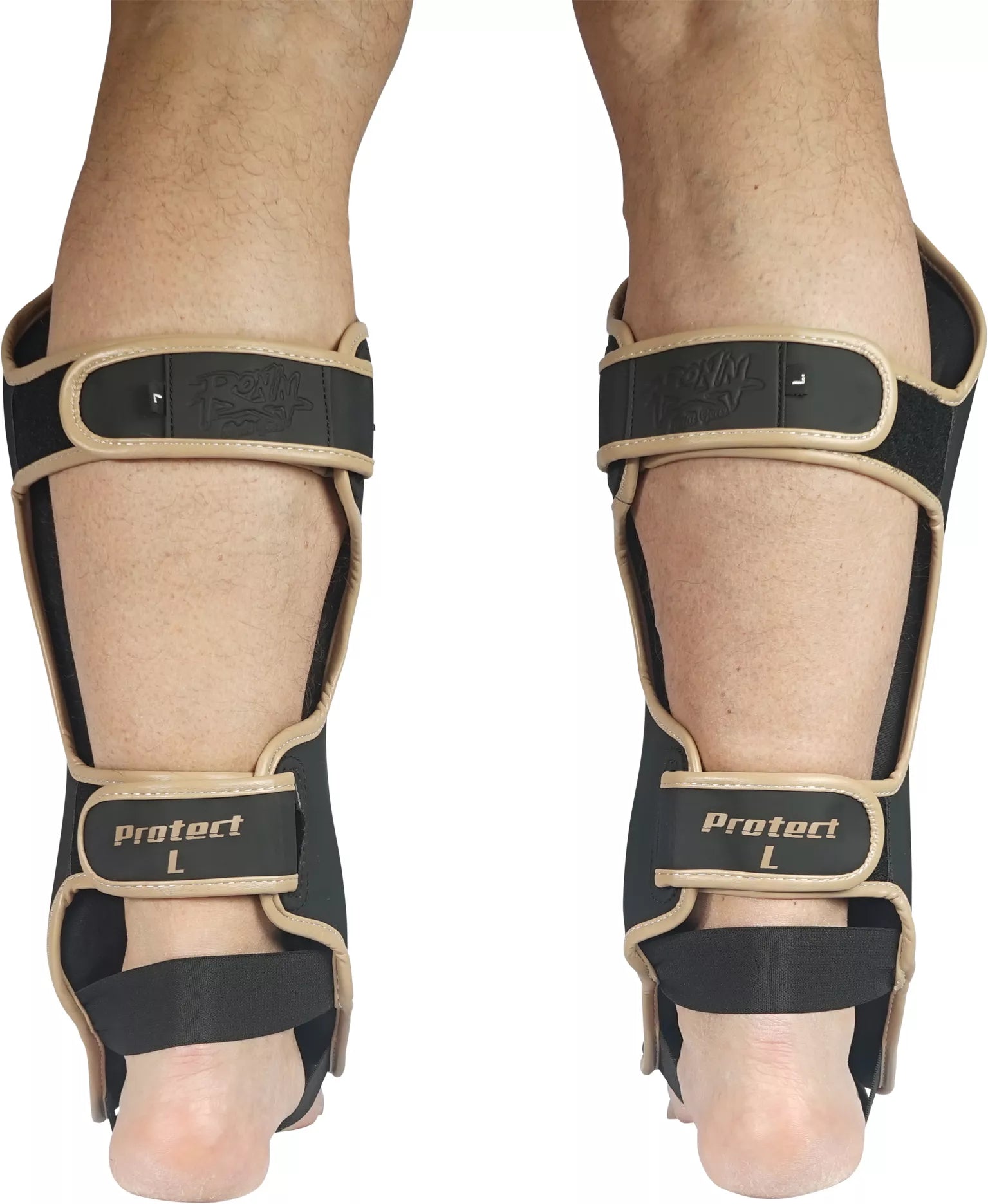 RONIN KICKBOKS SCHEENBESCHERMERS PROTECT ZWART/BEIGE