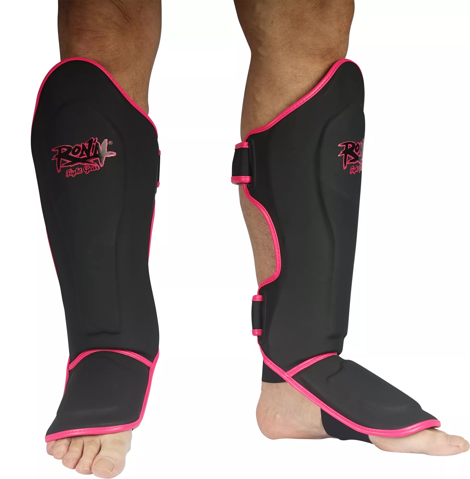 RONIN KICKBOKS SCHEENBESCHERMERS PROTECT ZWART/ROOS