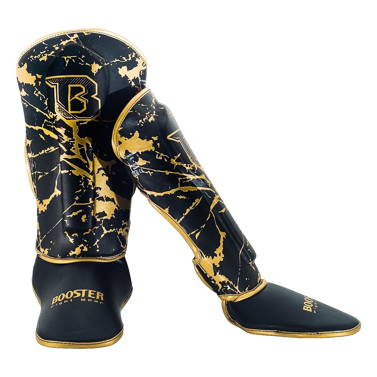 BOOSTER KICKBOKS SCHEENBESCHERMERS KIDS GOLD MARBLE -ZWART/GOUD