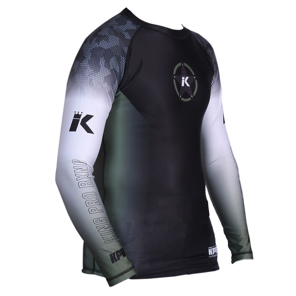 KINGPRO STORMKING RASHGUARDS - ZWART/GROEN