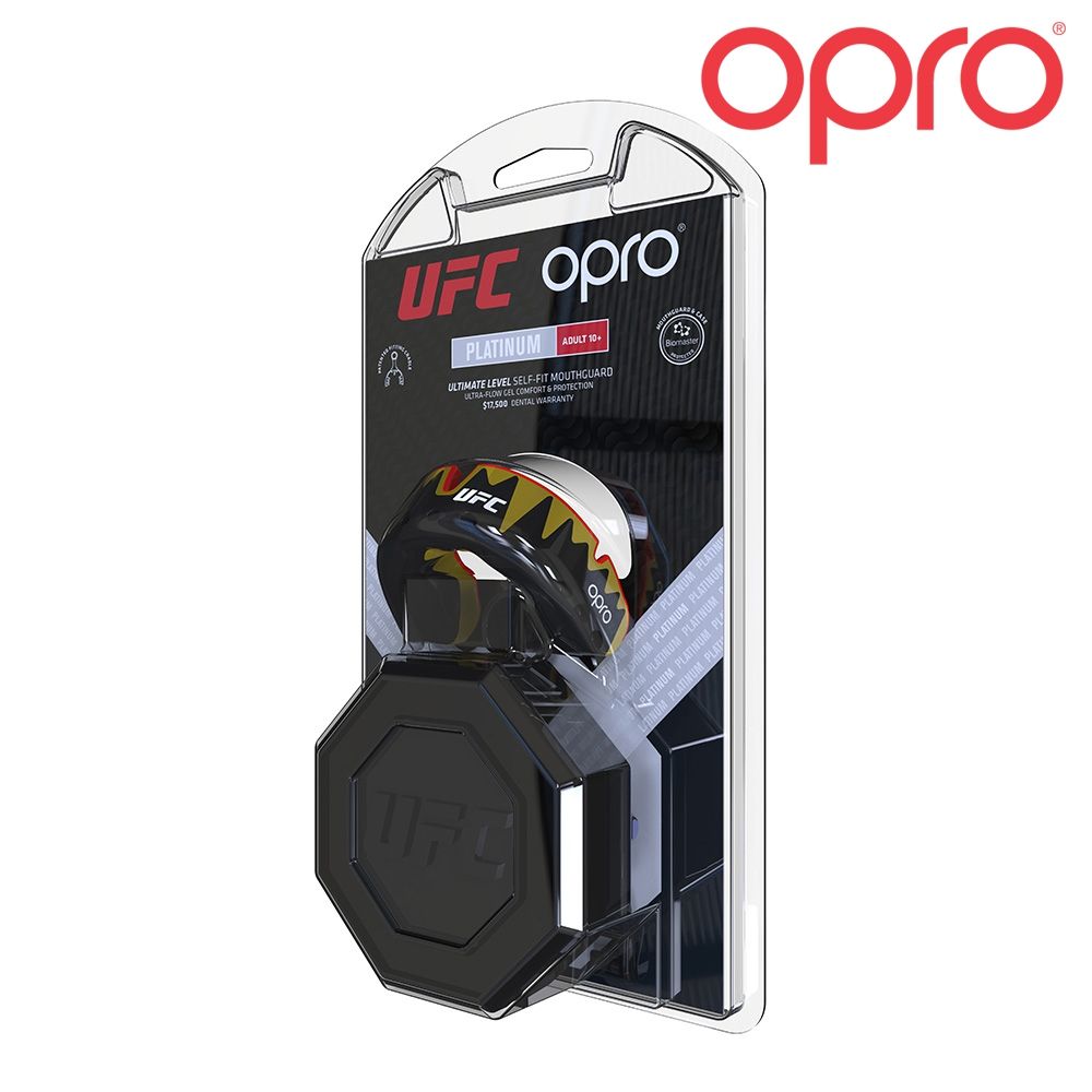 GEBITBESCHERMERS OPRO PLATINUM - ZWART/ROOD